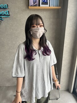 ムード カナザワ(mood kanazawa) テールカラー グレーアッシュ×パープル
