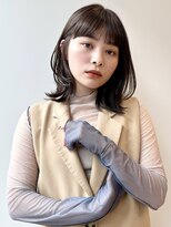 レイヤーボブ/オリーブベージュ/髪質改善/ブルーブラック/美髪