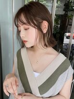 サイン 表参道(SIGN)&nbsp;切りっぱなしボブレイヤーボブインナーカラーベージュカラー