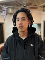 ビーバイエイトジェンツ(Bee by EIGHT GENTS)&nbsp;MEN'S HAIRウルフアッシュブラックカルマパーマベリーショート