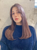 バランス 天王寺店(Balance)&nbsp;大人可愛い韓国風レイヤー×ピンクベージュ