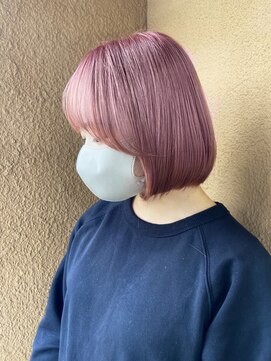 ハピネス 梅田茶屋町店(HAPPINESS) 韓国カラー　ダブルカラー　ピンクベージュ