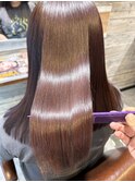 ピンク色うる艶髪質改善カラートリートメント【新宿/髪質改善】