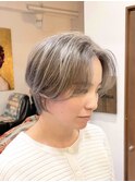 ROUIS 津田沼 ハイトーン×ショート/白髪ぼかし/ブリーチ