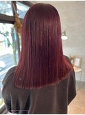 《姫路　Jillankh》チェリーレッド　髪質改善　ダブルカラー