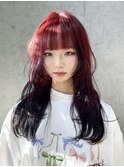 ワインレッド×エンドカラー