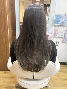 ジャストヘア ラポール 北久里浜店(just hair RAPPOR) 【根岸真奈美】レイヤーカット/ロングスタイル/グレージュ
