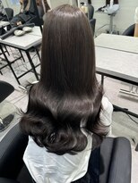 ペレ 栄 アネックス(PELE栄ANNEX) 韓国 くびれロング レイヤー ワンホンヘア 小顔前髪