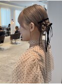 お呼ばれヘアセット / ヘアアレンジ / タイトヘア /ツインお団子