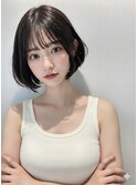 韓国風前髪カールスタイル