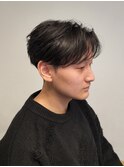刈り上げショートセンターパートニュアンスパーマ