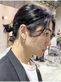 札幌メンズパーマルーズパーマシャドウパーマセンターパート緩め