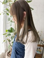 ミント(mint)&nbsp;☆オリーブベージュ☆ブリーチなしダブルカラー☆レイヤーカット
