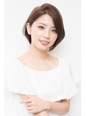 アシメショートエアリーショートグレージュナチュラルボブ