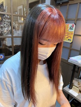 カフェアンドヘアサロン リバーブ(cafe&hair salon re:verb) ブラッドオレンジツートン