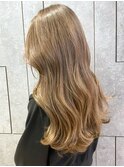 ベージュロング_グレージュカラーボブウルフ_ba355862