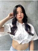 韓国前髪顔周りロング×インナーグレージュ[心斎橋/髪質改善]