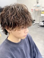 マッシュウルフ波巻きスパイラルパーマツイストスパイラルパーマ