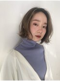 ベージュカラーダブルカラーニュアンスカラーボブ