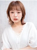 ☆大人可愛いくびレイヤーウルフ ハッシュカット20代30代40代