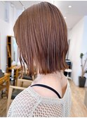 Say.シルキーベージュ切りっぱなしボブくびれレイヤー表参道青山