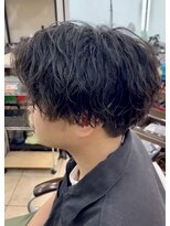 ディータ(Dita)&nbsp;緩め波打ちツイスパセンターパート大宮メンズカットパーマ美容室