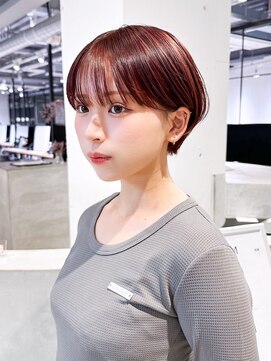 アイティーバイアルバム 下北沢店(IT by ALBUM) 似合わせカットアプリコットオレンジフェザーショート_ba534931