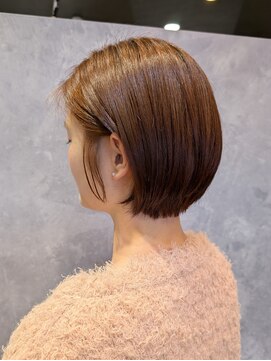 ザ ラブズ ラフズ ヘアー 本店(the loves laughs hair) フェミニンショートボブ/丸みボブ/ショコラブラウン