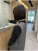 イメチェン　ボブ　外ハネボブ　美髪　ホワイトブロンド　韓国