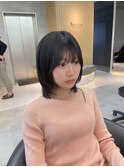 ブルーブラック/顔周りカット/ハッシュ/小顔/美髪/レイヤー