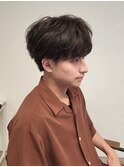 刈り上げショートシースルーマッシュフェザーパーマ