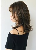 30代40代50代外ハネミディアムレイヤー髪質改善酸性ストレート