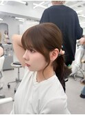 韓国ヘア　透明感カラー　2wayバング  レイヤーカット   顔周り