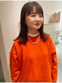 前髪あり×大人ミディアム