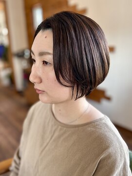 大人女子ショートボブスタイル