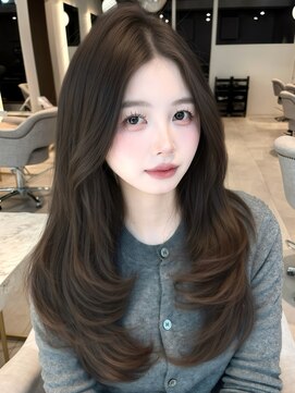 マインバイアフロートギンザ(MYNE by AFLOAT GINZA) レイヤーカット/顔周り/グレージュ/韓国ヘア