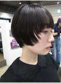 ショートカットショートボブボリュームダウンパーマ落とし