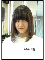 メタ(META) 力ット(レングスカット)+ハイブリッド縮毛矯正(ストレート)