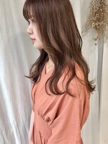 ツイギー 伊賀上ビル店(TWiGGY)&nbsp;ピンクベージュが可愛い、ナチュラルガーリーなロング。