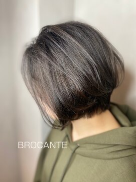 ラトリエ ブロカント 立川北口店(L'atelier BROCANTE) アディクシーカラー  透明感カラー アッシュブラウン ボブ 小顔