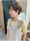 ミニショート/ニュアンスカラー/ぱっつん前髪
