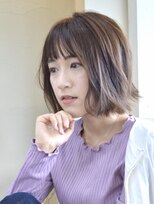ヘアー カフェ コトノハ(hair cafe kotonoha)&nbsp;【コトノハ】髪質改善春ラベンダーカラー外ハネボブぷつっとボブ