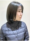 【FOLK】透明感カラーダークブルージュ☆さらつやミディアム♪