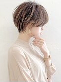 前髪あり耳掛け丸みくびれボブ/20代/30代/40代/ショート(蘭)