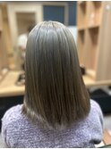 仙台D ケアブリーチ×ハイトーンシルバーベージュボブstyle