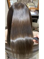 バランスヘアクリニック 南仙台駅前店(Balance hair clinic) 髪質改善カラー[タイトストレート/ミルクチョコレート]30代/40代