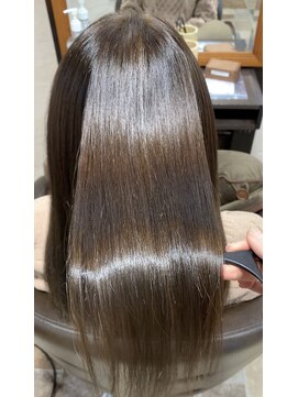 バランスヘアクリニック 南仙台駅前店(Balance hair clinic) 髪質改善カラー[タイトストレート/ミルクチョコレート]30代/40代