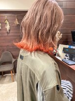 ジャム(Jam)&nbsp;切りっぱなしボブ×裾オレンジカラー★中村大輔