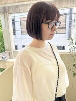 ラミエ バイ メルト 吉祥寺(lamie by melt)&nbsp;"久保田"ぱつっと前髪ミニボブワイドバングぷつっとヘア