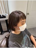 【脱白髪ぼかしハイライト】×コンパクトボブ